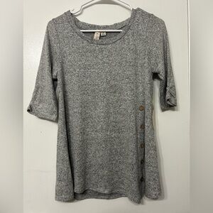 Misia Heather Gray Knit Top